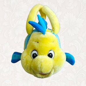 Vintage 90s Plush Flounder Bag – Yellow/Blue Festival Mini Purse